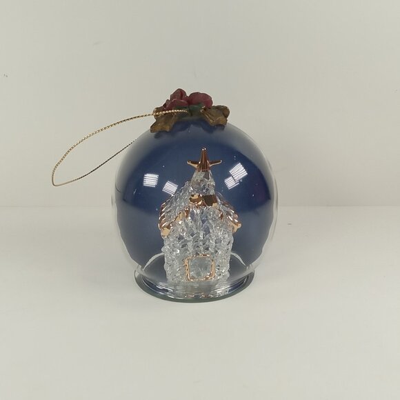 Glass Collection High Quality Church Globe Christmas Holiday Ornament - Picture 1 of 8